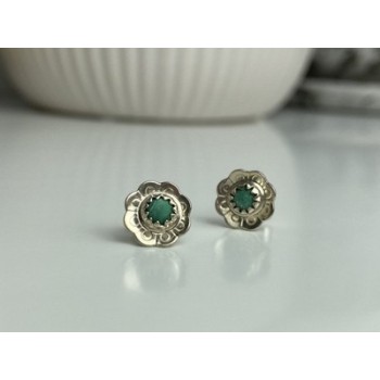 925 Sterling Silver Malachite Stud Earrings