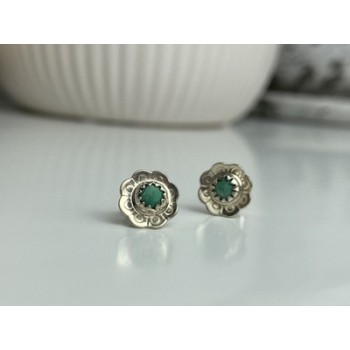 925 Sterling Silver Malachite Stud Earrings