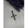 925 Sterling Silver CZ Cross Length 48 Mm