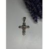925 Sterling Silver CZ Cross Length 48 Mm