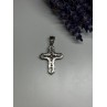 925 Sterling Silver CZ Cross Length 48 Mm
