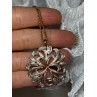 925 Sterling Silver Gold Plated Wild Flower Necklace