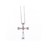 10K WHITE GOLD DIAMONDS CHAIN WITH CROSS