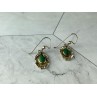Vintage 925 Sterling Silver Malachite Earrings