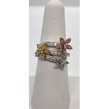 925 Sterling Silver CZ Ring Size 7