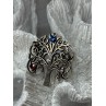 925 Sterling Silver Spinel Brooch Length 1.5 Inch