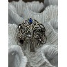 925 Sterling Silver Spinel Brooch Length 1.5 Inch