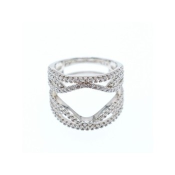 925 Sterling Silver CZ Ring Size 6.5