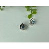 925 STERLING SILVER BLUE TOPAZ STUD EARRINGS
