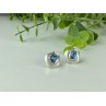 925 STERLING SILVER BLUE TOPAZ STUD EARRINGS