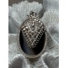 Vintage 925 Sterling Silver Agate Pendant Length 2.3 Inch