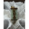 925 Sterling Silver Gold Plated Jadeite Pendant Length 1.5 Inch