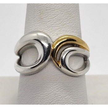 Silver Ring 925 Vintage Elle Accent Red Ruby Inside The Band Size 9