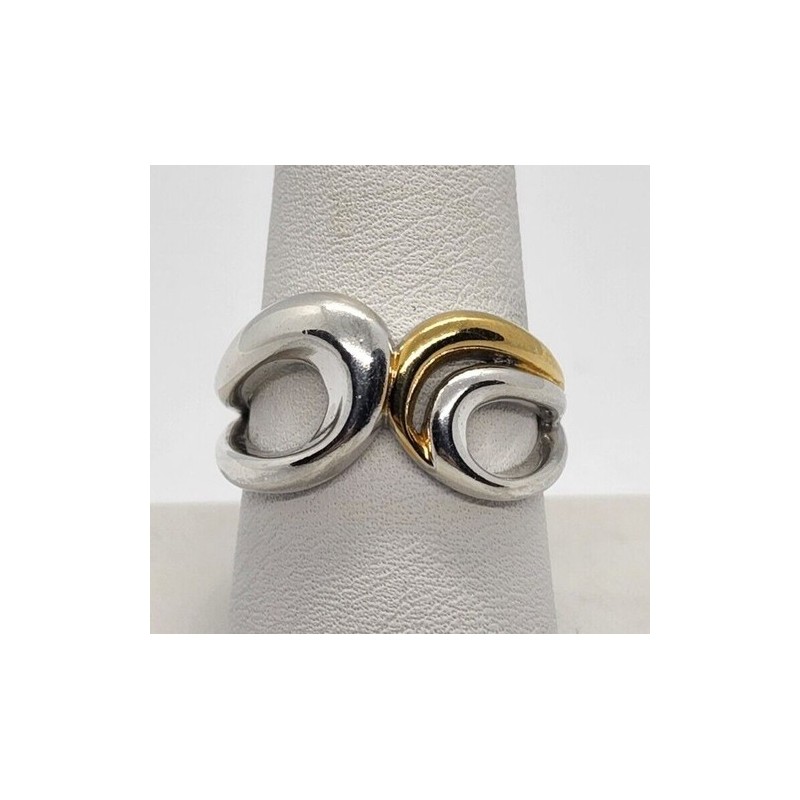 Silver Ring 925 Vintage Elle Accent Red Ruby Inside The Band Size 9