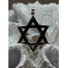 925 Sterling Silver Marcasite Star Of David Pendant Length 1.8 Inch