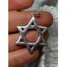 925 Sterling Silver Marcasite Star Of David Pendant Length 1.8 Inch