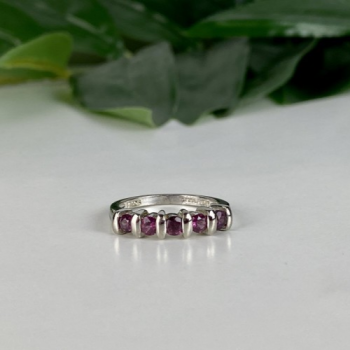 925 Sterling Silver Morganite Ring Size 6