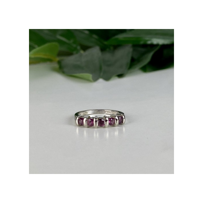 925 Sterling Silver Morganite Ring Size 6