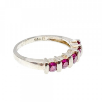 925 Sterling Silver Morganite Ring Size 6