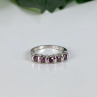 925 Sterling Silver Morganite Ring Size 6