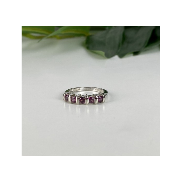 925 Sterling Silver Morganite Ring Size 6