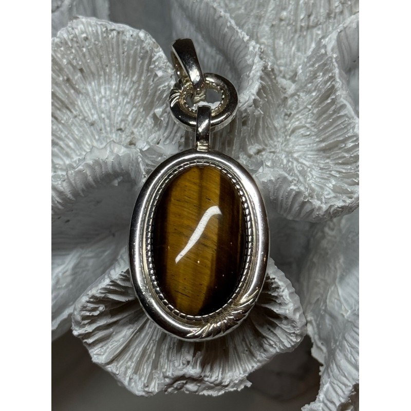 925 STERLING SILVER AMBER PENDANT LENGTH 2.5 Inch