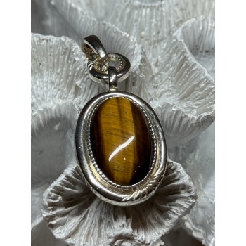 925 STERLING SILVER AMBER PENDANT LENGTH 2.5 Inch