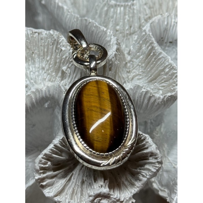 925 STERLING SILVER AMBER PENDANT LENGTH 2.5 Inch