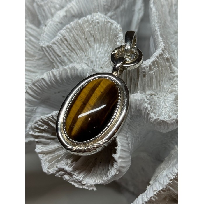 925 STERLING SILVER AMBER PENDANT LENGTH 2.5 Inch
