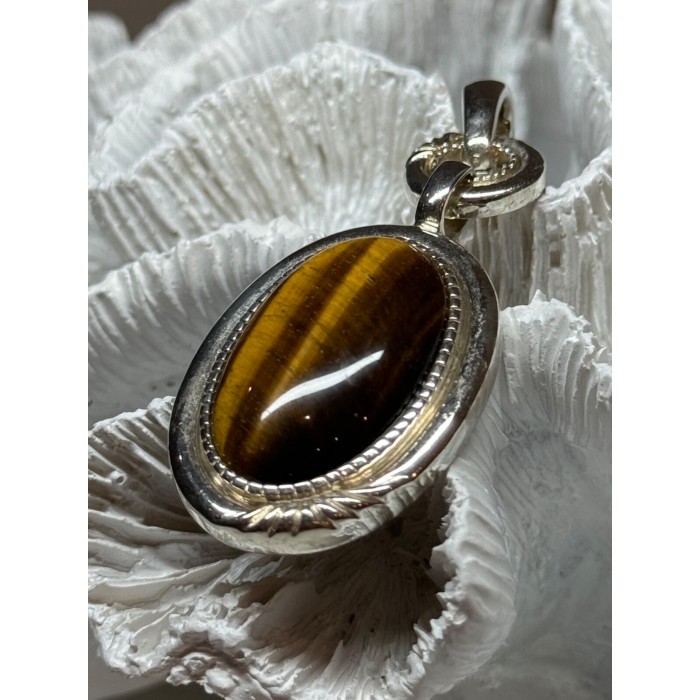 925 STERLING SILVER AMBER PENDANT LENGTH 2.5 Inch