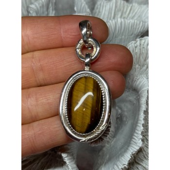 925 STERLING SILVER AMBER PENDANT LENGTH 2.5 Inch