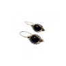 Vintage 925 Sterling Silver Agate Earrings