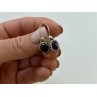 Vintage 925 Sterling Silver Agate Earrings