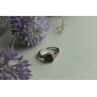 925 Sterling Silver Hessonite & CZ Ring Size 8