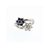 925 Sterling Silver Blue Sapphire & White Topaz 