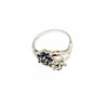 925 Sterling Silver Blue Sapphire & White Topaz 