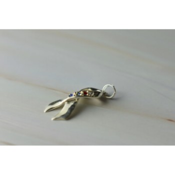 925 Sterling Silver Multicolor CZ Pendant