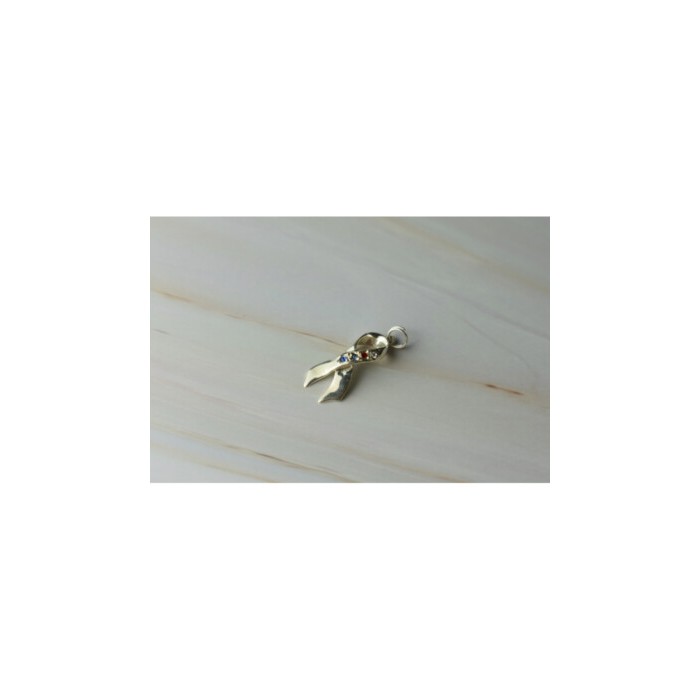 925 Sterling Silver Multicolor CZ Pendant