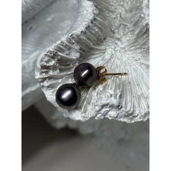 14K YELLOW GOLD PEARL EARRINGS