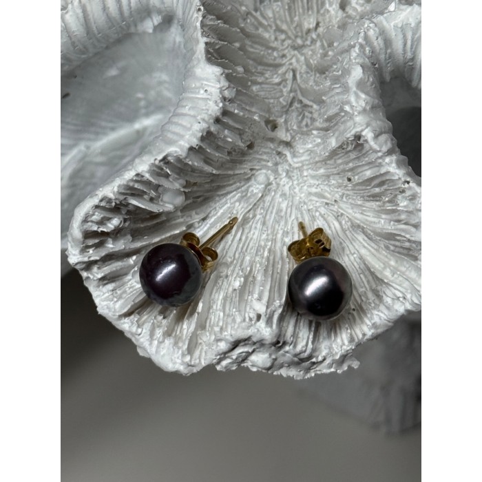 14K YELLOW GOLD PEARL EARRINGS