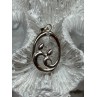 925 Sterling Silver Diamond Pendant Length 1.3 Inch