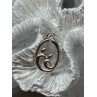 925 Sterling Silver Diamond Pendant Length 1.3 Inch