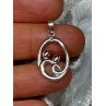 925 Sterling Silver Diamond Pendant Length 1.3 Inch