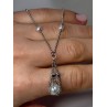 925 STERLING SILVER PEARLS NECKLACE LENGTH 18 INCH ELEGANT