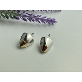 Vintage 925 Sterling Silver Gold Plated Earrings