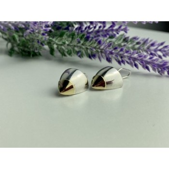 Vintage 925 Sterling Silver Gold Plated Earrings