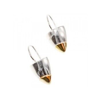 Vintage 925 Sterling Silver Gold Plated Earrings