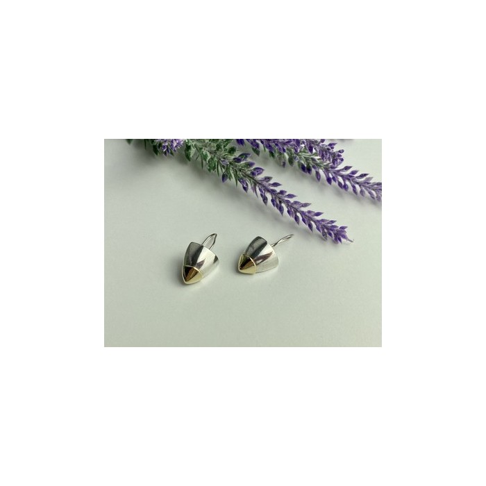 Vintage 925 Sterling Silver Gold Plated Earrings