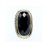 925 STERLING SILVER BLACK NEPHRITE ( JADE ) RING SIZE 7
