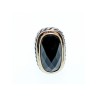 925 STERLING SILVER BLACK NEPHRITE ( JADE ) RING SIZE 7